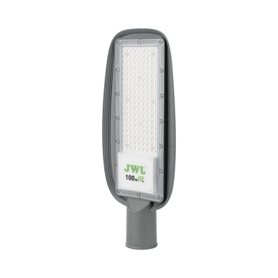 Luminaria LED de 100 W / 100 - 265 V CA~50/60 Hz / Fotocelda / Color Blanco/ Dimensiones 200 x 465 x 78 mm / Ángulo de Luz 135°.