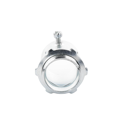 Conector 1 1/2" (38mm) pared delgada con tornillo galvanizado etiqueta verde