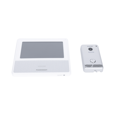 KIT DE VIDEOPORTERO IP COLOR BLANCO / Apertura con app / Súper elegante / Monitor WIFI / soporta 4 monitores y 2 frentes de calle / Alimentacion 110vca