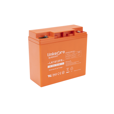 Batería 12 V / 18 Ah / UL / Tecnología AGM / Vida útil promedio de 5 años / Retardante a la Flama / Para uso en equipo electrónico, Alarmas de Intrusión / Incendio/ Control de acceso / Video Vigilancia / TermInale