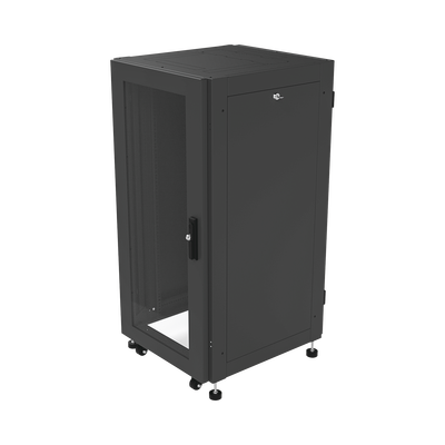 Gabinete Profesional para Telecomunicaciones de 19in, Instalación a Piso, 24UR, 600 mm Profundidad, Se envía el Gabinete Armado.