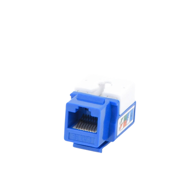 Módulo Jack Keystone Cat5e con terminación 110 (Punchdown) para faceplate - Color Azul