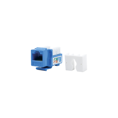 Módulo Jack Keystone Cat5e con terminación 110 (Punchdown) para faceplate - Color Azul