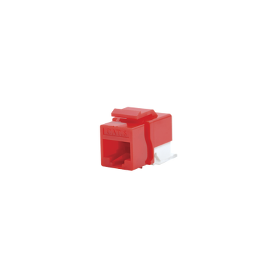 Módulo Jack Cat6 sin Herramienta (toolless) keystone para faceplate - Color Rojo