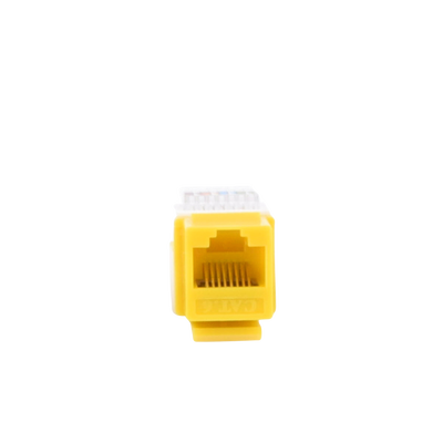 Módulo Jack Cat6 sin Herramienta (toolless) keystone - Color Amarillo