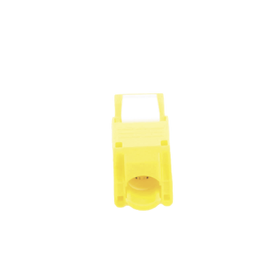 Módulo Jack Keystone Cat6A (toolless), con terminación en ángulo 180 º Color Amarillo, Compatible con Faceplate y Patchpanel Linkedpro