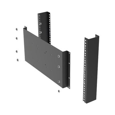 Montaje para Monitor VESA 75x75 hasta 200x200. Compatible con rack 19" 5U.