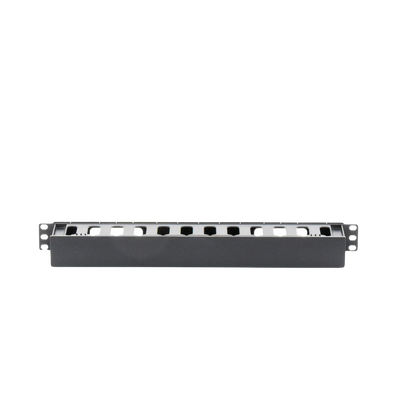 Organizador de Cables Horizontal de 1U para Rack de 19", Fabricado en Polímero Resistente a Deformaciones y Rayones