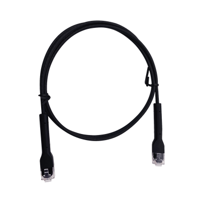Mini Patch Cord Cat6 Ultra Slim 0.5 m Negro – Ahorra Espacio sin Organizadores, con Bota Flexible
