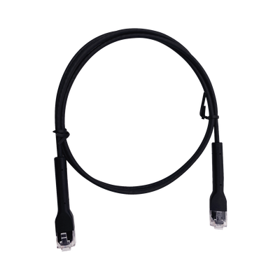 Mini Patch Cord Cat6 Ultra Slim 2 m Negro – Ahorra Espacio sin Organizadores, con Bota Flexible