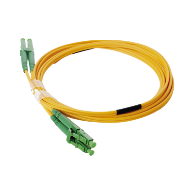 Jumper de Fibra Óptica Monomodo 9/125 LC/APC-LC/APC Duplex PVC, 2.0 mm, amarillo, 2 metros