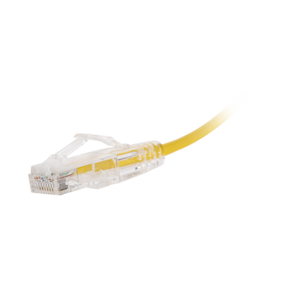 Cable de Parcheo Slim UTP Cat6 - 30 cm Amarillo Diámetro Reducido (28 AWG)