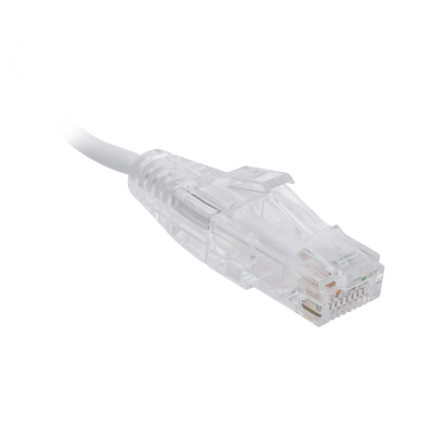 Cable de Parcheo Slim UTP Cat6 - 1 metro, Blanco, Diámetro Reducido (28 AWG)