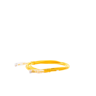 Cable de Parcheo Slim UTP Cat6A - 2 m Amarillo, Diámetro Reducido (28 AWG)