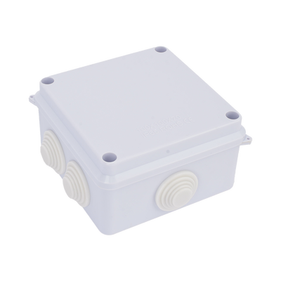 Caja de Conexiones Impermeable IP65, 7 Entradas, Dimensiones 100 x 100 x 70 mm, para Instalaciones Industriales, Comerciales y Residenciales, Incluye Tornillería para su Instalación