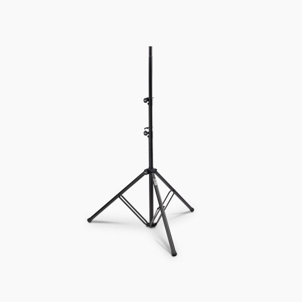 ON STAGE LS-SS7770 Tripie de aluminio 1 3/8", Altura maxima de 3.04 metros,  El poste y el adaptador para altavoz se pueden adaptar a altavoces con conectores de montaje de 1 3/8" o 1 1/2".  altura ajustable de 117 a 304 cm.  soporta hasta 63.5 kg.
