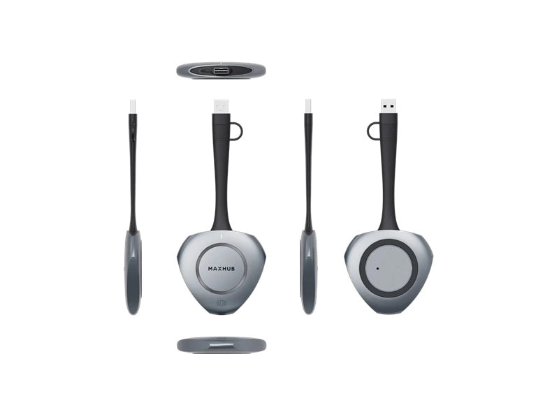 MAXHUB WT13 Dongle de Compartición de Pantalla Inalámbrico, Sin instalación o controladores requeridos Interfaz Type-C y Adaptador Type-A