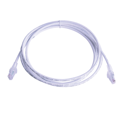 Patch Cord MC6 Modular Cat6 UTP, CM/LS0H, 10ft, Color Blanco