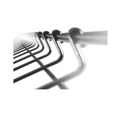 Charola Tipo Malla 33/300 mm, Acabado Electro Zinc, Hasta 158 Cables Cat6, Tramo de 3 Metros