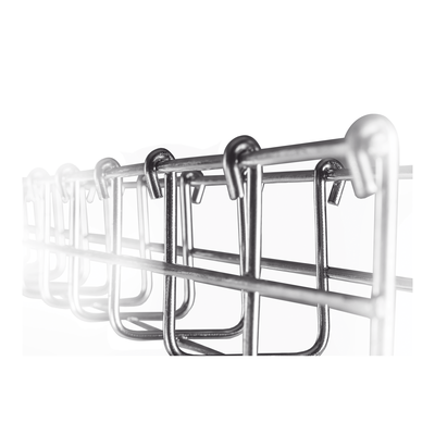 Charola Tipo Malla 66/50 mm, Acabado Electro Zinc, Hasta 53 Cables Cat6, Tramo de 3 Metros