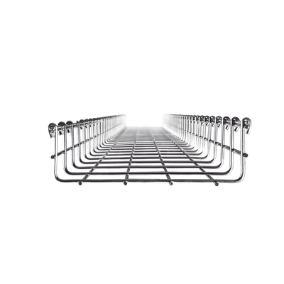 Charola Tipo Malla 66/200 mm, Acabado Electro Zinc, Hasta 210 Cables Cat6, Tramo de 3 Metros