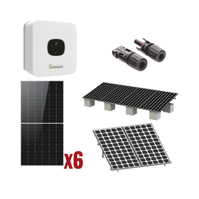 Kit Solar Interconexion / 3kW 220Vca / Inversor GROWATT/ Montaje Incluido