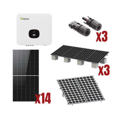 Kit Solar Interconexion / 8kW 220Vca / Inversor GROWATT / Montaje Incluido