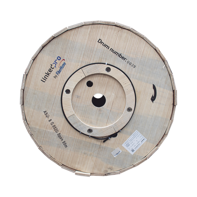 Carrete de 4 km de Fibra Óptica Aérea Mini ADSS (ASU) G.652D, Monomodo de 8 Hilos, Exterior, Span 80, Loose Tube
