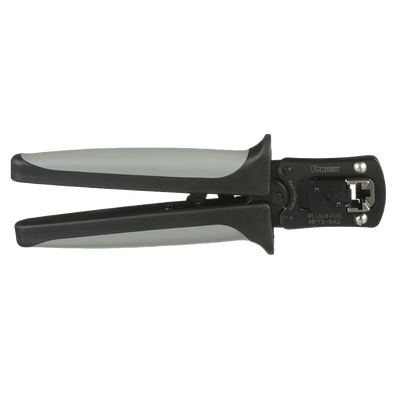 Pinzas Ponchadoras Para Plugs Modulares RJ45, Cat5e, Cat6 y Cat6A, Color Negro