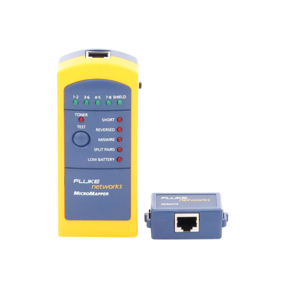 Probador de Mapa de Cableado MicroMapper™, para Verificar Rápida y Fácilmente la Integridad del Cableado de Par trenzado de Ethernet