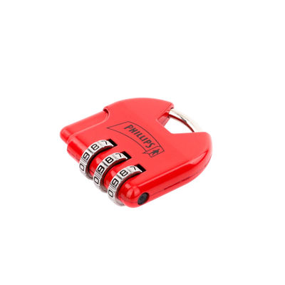 Candado de Combinación Ajustable / No Requiere Llave / Color Rojo.