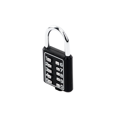 Candado Digital de Combinación M40 / No Requiere Llave / Combinación única integrada por 4 dígitos / Color Negro.