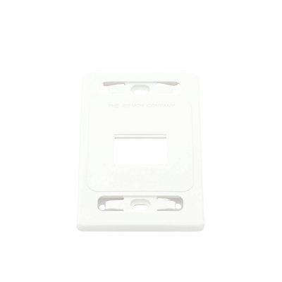 Placa de pared modular MAX, de 2 salidas, color blanco, version bulk (Sin Empaque Individual)