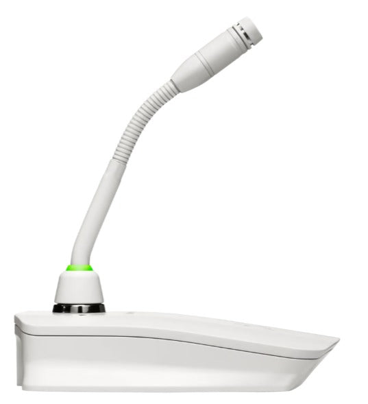 SHURE MXW8XW NeXt Base de transmisor inalámbrico,para cuello de ganso, Modo de silencio programable, pantalla LCD, Cifrado seguro AES-25,6 39 horas con batería recargable colo blanco