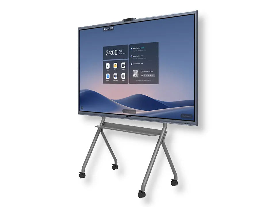 MAXHUB V6550 Pantalla de 65" interactiva 4K serie XBoard V7, 50 puntos de contacto, Incluye 3 cámaras de 50 mp. impulsadas por IA, altavoces incorporados, Matriz de 16 micrófonos amplio rango de captación 180° y 49 pies Reducción de ruido por IA