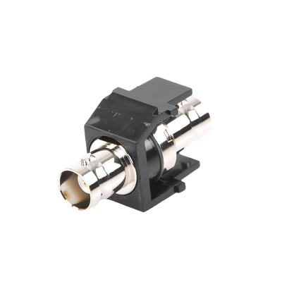 Módulo Acoplador Coaxial Tipo BNC, Keystone, de 50 Ohms, Color Negro