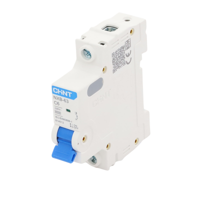 Pastilla para Riel Din, 1 Polo, 6 Amp, Vca:110/415v, 6kA, Catálogo: NXB631PC6, Serie: NXB-63.