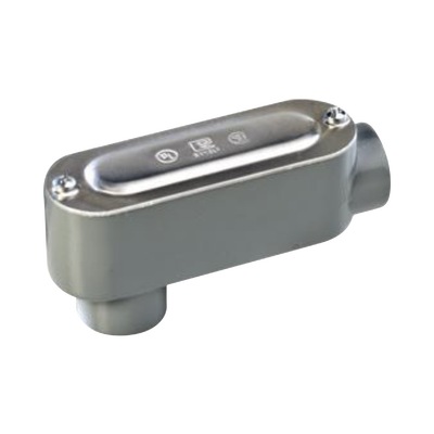 Caja oval roscada tipo LB de 2 1/2" L (50.8 mm) Incluye tapa y tornillos.