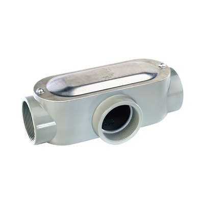 Caja Condulet tipo T de 3/4" (19.05 mm)/ Incluye tapa y tornillos.