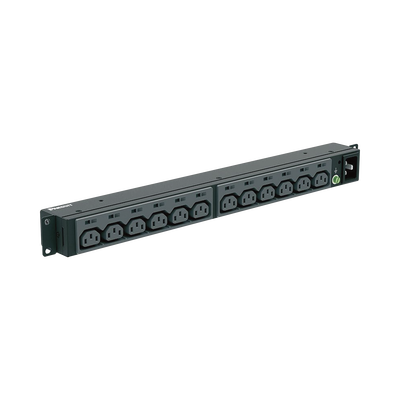 PDU Básico para Distribución de Energía, Enchufe de Entrada NEMA L6-20P, Con 13 Contactos C13, Instalación Horizontal de 19in, 1UR, 20 Amp, 220 Vca