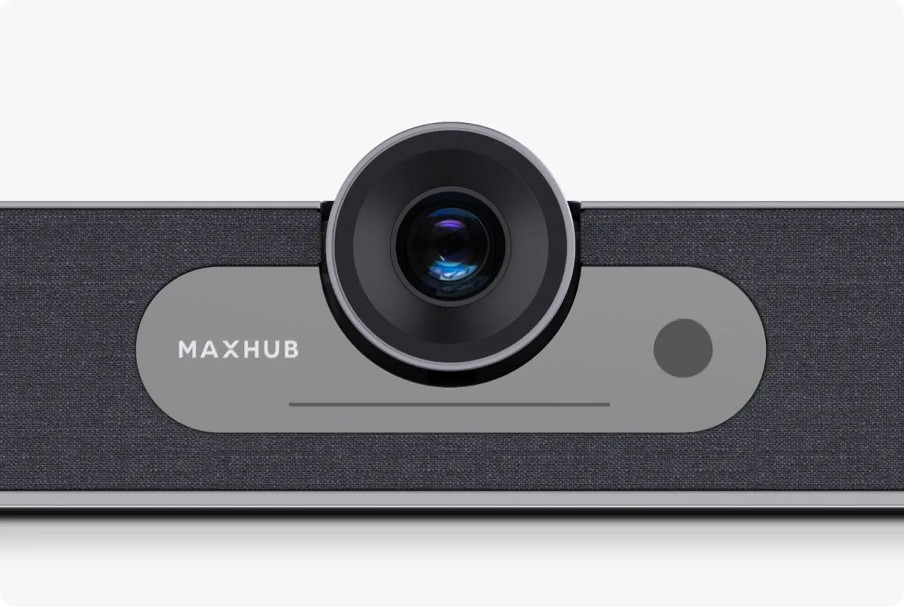 MAXHUB UC S07 Videobar USB Ultra HD Todo en uno, para salas pequeñas y medianas. Zoom digital 5X, 6 micrófonos integrados con 8 metros de alcance, cancelación de eco, anti-reverberación, algoritmo AGC incorporado, USB-C 3.0, RJ45 POE. audio out 3.5 mm
