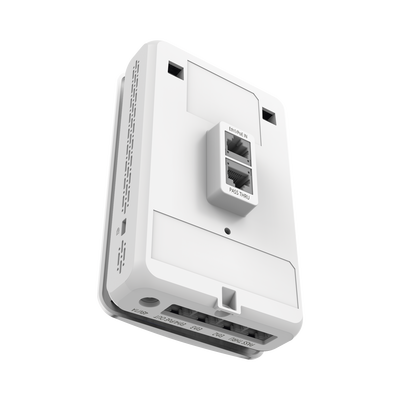 Access Point WiFi cnPilot e430H Indoor Wall Plate, doble banda, Wave 2, antena beamforming, 4 puertos de salida (1x PoE Gigabit y 3x Ethernet Gigabit)