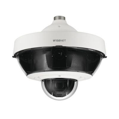 Cámara IP Multisensor 8 - 20 MP (4 sensores de 2 o 5 MP) lentes intercambiables con PTZ 2 MP 32X / Hasta 5 tarjetas SD de 256 GB / WDR de hasta 150dB / IP66 / IK10