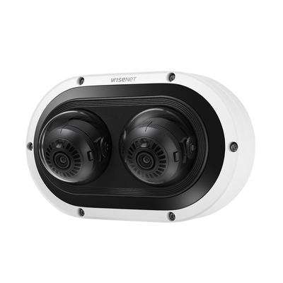 Camara Multi sensor IP 6MP x 2 CH con Inteligencia Artificial / Lente Mot. 3.54 a 6.69mm / WDR 120dB / H.265 / RanuraSD / Protección IP67 IK10 NEMA4X / IR 25m