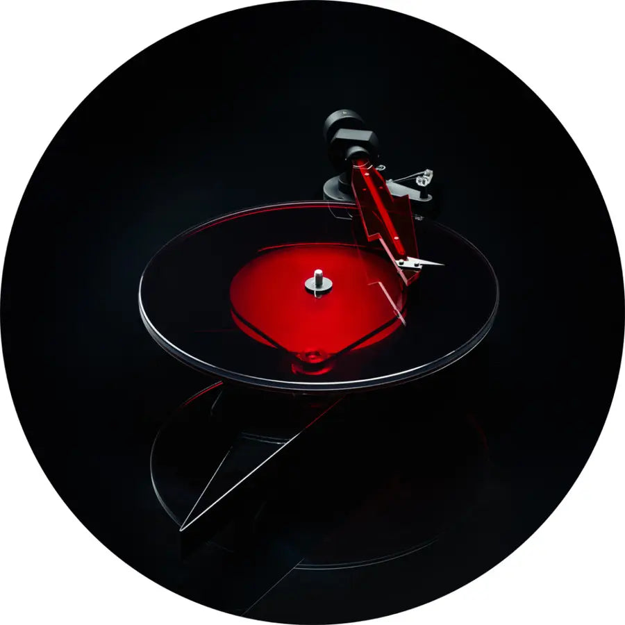 Pro-Ject AC/DC Limited Edition Tornamesa - Toca Discos Hi-Fi con Cápsula Ortofon, Brazo de Aluminio de 8.6" y Plato de Vidrio. Diseño Conmemorativo con el Icónico Logo de AC/DC. Alta Fidelidad para Fans del Rock.