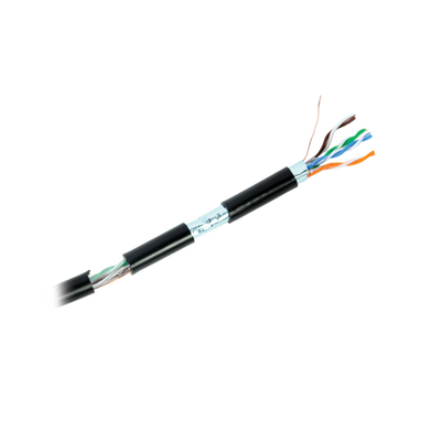 Bobina de 152.5 metros Cat6+ CALIBRE 23 Exterior Blindado tipo FTP Para Climas Extremos, UL para aplicaciones de video vigilancia y redes de datos. Para uso en Intemperie.