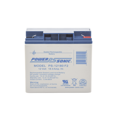 Batería 12V, 18AH, Para Respaldo, Tecnologías AGM/VRLA, Diseño De Vida Útil 5 Años, Terminales Tipo F2, Listada UL, Libre De Mantenimiento