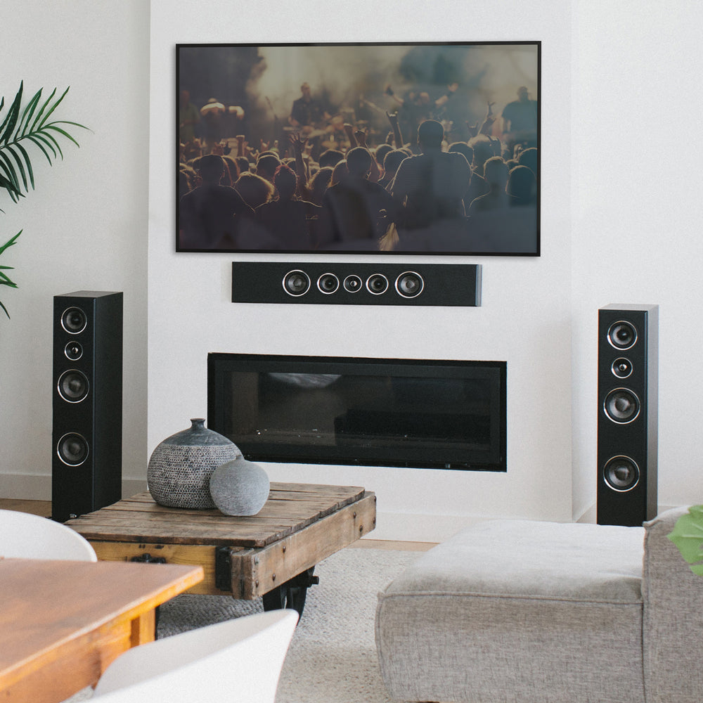 PSB IMAGINE T54 Altavoces tipo torre, Sistema de 3 vías con doble Woofer aislado, Woofers yMid-Range tejidos en fibra de carbono, Tweeter con domo de titanio, Impedancia nominal de 8 ohms y mínima de 4 ohms, hasta 150 Watts, Rejilas magnéticas PAR