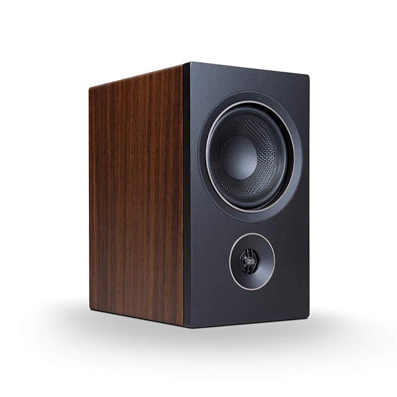 PSB Alpha P3 Altavoz de Estantería 80W Tweeter ¾, Woofer 4" Diseño Bass Reflex conector chapados en oro. Acabado Nogal. 1Par