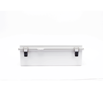Gabinete de Plástico ABS, Uso en Intemperie IP66 (350 x 460 x 160 mm) Cierre por Broche Inoxidable y Permite Cerrado con Candado y Llave (Perno 5mm) No Incluido